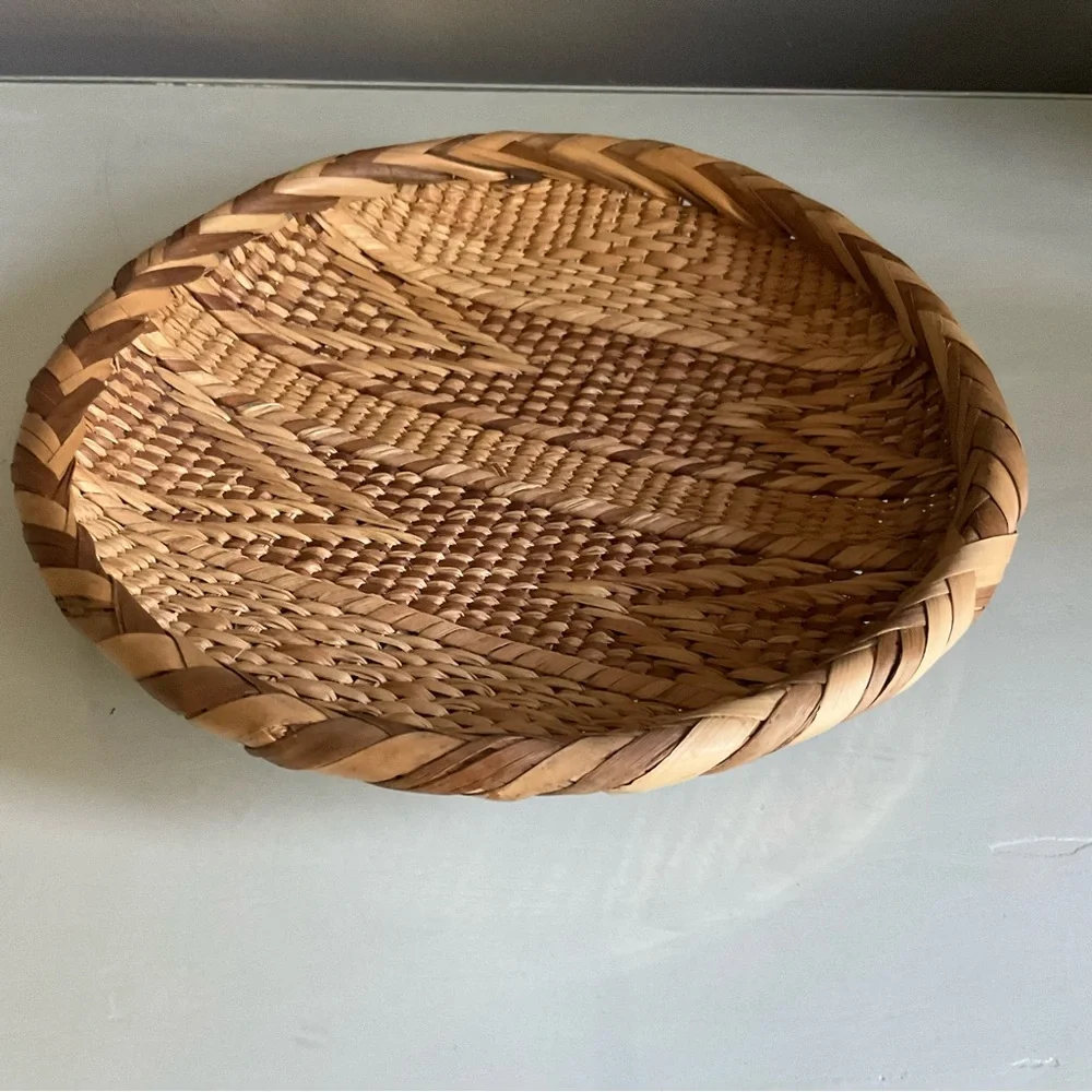 Boho Round Flat Basket